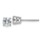 Rhodium Over 14K White Gold 3/4ct. 4.5mm Round J-K Color Moissanite Earrings