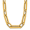 14K Yellow Gold Oval Link Y-drop 18-inch Adjustable Necklace