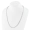 14K White Gold Polished Flat Oval Link Necklace