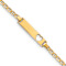 10k Yellow Gold Cut-out Heart Flat Mariner Link ID Bracelet