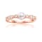 Freshwater Pearl with Moissanite Accents 18K Rose Gold Over Sterling
Silver Ring