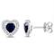 Sapphire and Diamond 14K White Gold Earrings 1.6ctw