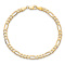 10k Yellow Gold 4.75mm Flat Figaro Link Bracelet