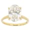 Lab-Grown Diamond Oval Solitaire Ring In 14K Gold 4.00ct
