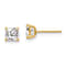 14K Yellow Gold Cubic Zirconia Stud Post Earrings