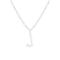 Letter J Initial Cultured Freshwater Pearl Rhodium Over Sterling Silver
Pendant With  18" Chain