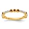 14K Yellow Gold Stackable Expressions Lab Created Ruby and Diamond Ring 0.18ctw