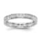 Rhodium Over 14K White Gold Lab Grown Diamond Polished 1 ct. Channel Set
Eternity Band