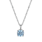 Lab Created Blue Spinel And Dia Simulant Platinum Over Silver March
Birthstone Pendant 3.79ctw
