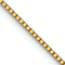18K Yellow Gold 0.9mm Solid Box 24 Inch Chain