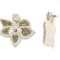 White Seed Beads With Clear Crystal Butterfly Earring