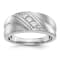 Rhodium Over 14K White Gold Lab Grown Diamond SI1/SI2, G H I, Men's Band