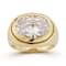 Rachel Zoe CZ Bold Dome Ring in 14K Gold Over Sterling Silver