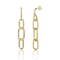 Cascading Chain Drop Earrings In 14K Gold Over Brass