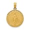 14K Yellow Gold Miraculous Medal Pendant