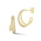 Rachel Zoe Pave and Polished Double Hoop Earrings in 14K Gold Over
Sterling Silver