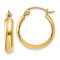 14k Yellow Gold Polished 3.5mm Hoop Earrings