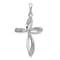 Rhodium Over 14k White Gold Diamond Cross Pendant