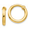 14k Yellow Gold 3/8" Non-Pierced Hoop Earrings