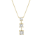 0.75ctw Diamond 3 Stone Pendant 14k Yellow Gold