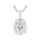 Moissanite Oval Solitaire Pendant In Platinum-Enhanced Sterling Silver
2.10ctw Diamond Equivalent Weight