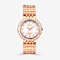 Croton Rose Tone Round Mother Of Pearl Dial Watch with Diamond Markers