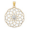14K Two-tone Gold  Diamond-Cut Sphere Pendant