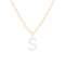 Letter S Initial Cultured Freshwater Pearl 18K Gold Over Sterling Silver
Pendant With  18" Chain