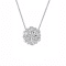 0.15ctw Diamond Cluster Pendant in 14k White Gold