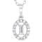 Diamond Dangle Pendant Necklace In White Gold