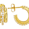 Modern CZ Multi-Hoop Earrings In 18K Gold Over Sterling Silver