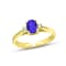 0.45ctw Tanzanite and Diamond Ring in 14k Yellow Gold