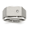 White Cubic Zirconia Stainless Steel Men's Signet Ring