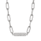 White Cubic Zirconia Platineve® Paperclip Necklace 1.24ctw