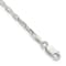 Sterling Silver 2.2mm Diamond-cut Long Link Cable Chain Bracelet