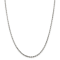 Rhodium Over Sterling Silver 2.5mm Diamond-cut Rope Chain