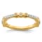 14K Yellow Gold Stackable Expressions White Topaz and Diamond Ring 0.285ctw