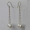 18KY Double  Row 6-5mm Drop Pearls  Earrings