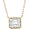 Dainty Diamond Station Necklace In 10K Gold