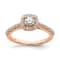 14K Rose Gold Lab Grown Diamond Complete Engagement Ring 0.767ctw