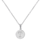 Initial T Charm Pendant Necklace In Silver-Tone