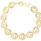 Spiral Station Bracelet In 14K Gold Over Sterling Silver