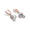 14K Rose Gold Over Sterling Silver Blue Topaz Pear Drop Earrings