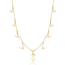 Butterfly Charm Necklace In 14K Gold Over Brass