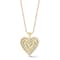 Sterling Statements 14K Yellow Gold Over Sterling Silver CZ Heart
Necklace with Bead Chain
