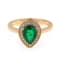 1.31 Ctw Emerald With 0.16 Ctw White Diamond Ring in 14K YG