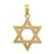 14k Yellow Gold Polished and Textured Star of David Pendant