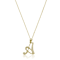 10K Yellow Gold Script White Diamond Initial Letter A Pendant With
Chain, 0.02ctw