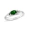 0.50ctw Emerald and Diamond Band Ring in 14k White Gold