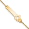 14k Yellow Gold Children's Polished Flower ID Bracelet